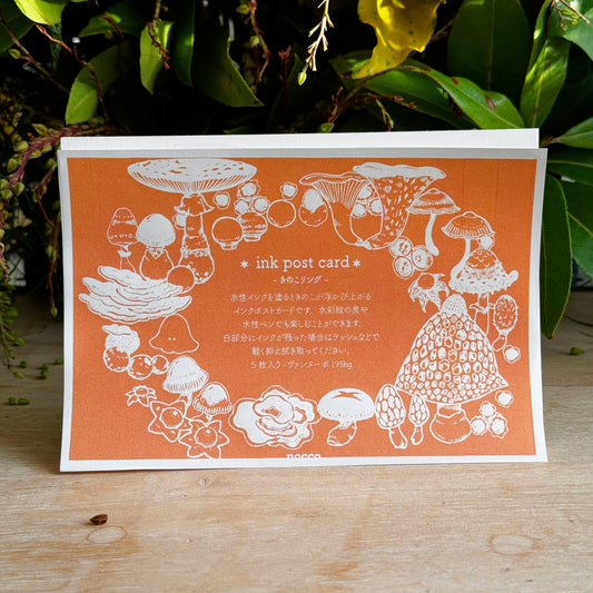 Mushroom Ink Postcard - Mushroom Ring