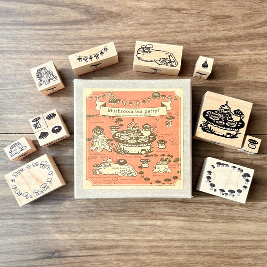 Mushroom Tea Party Stamp Set