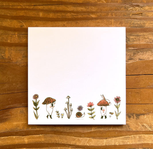 Mushroom Flower Memo Pad