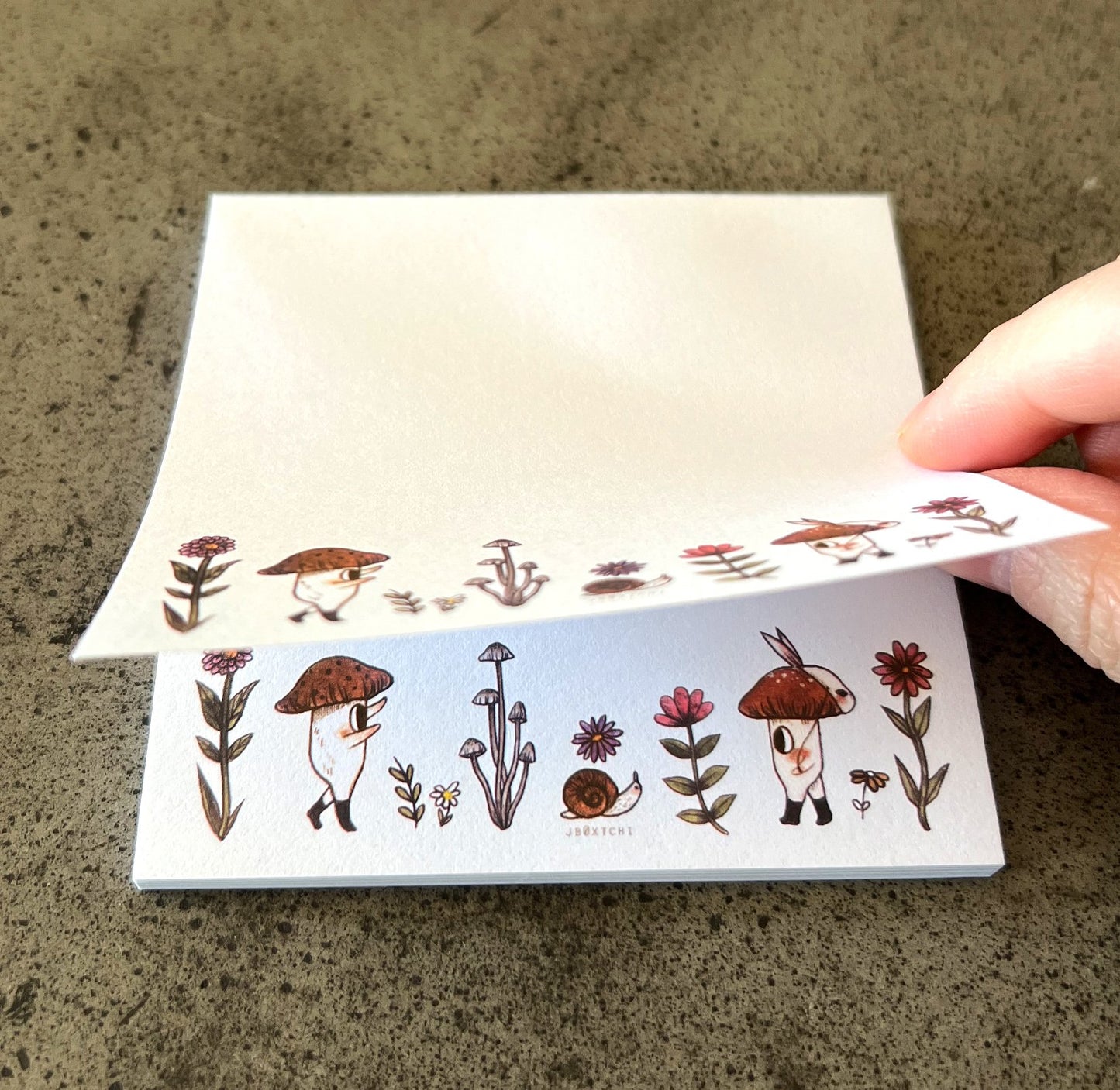 Mushroom Flower Memo Pad