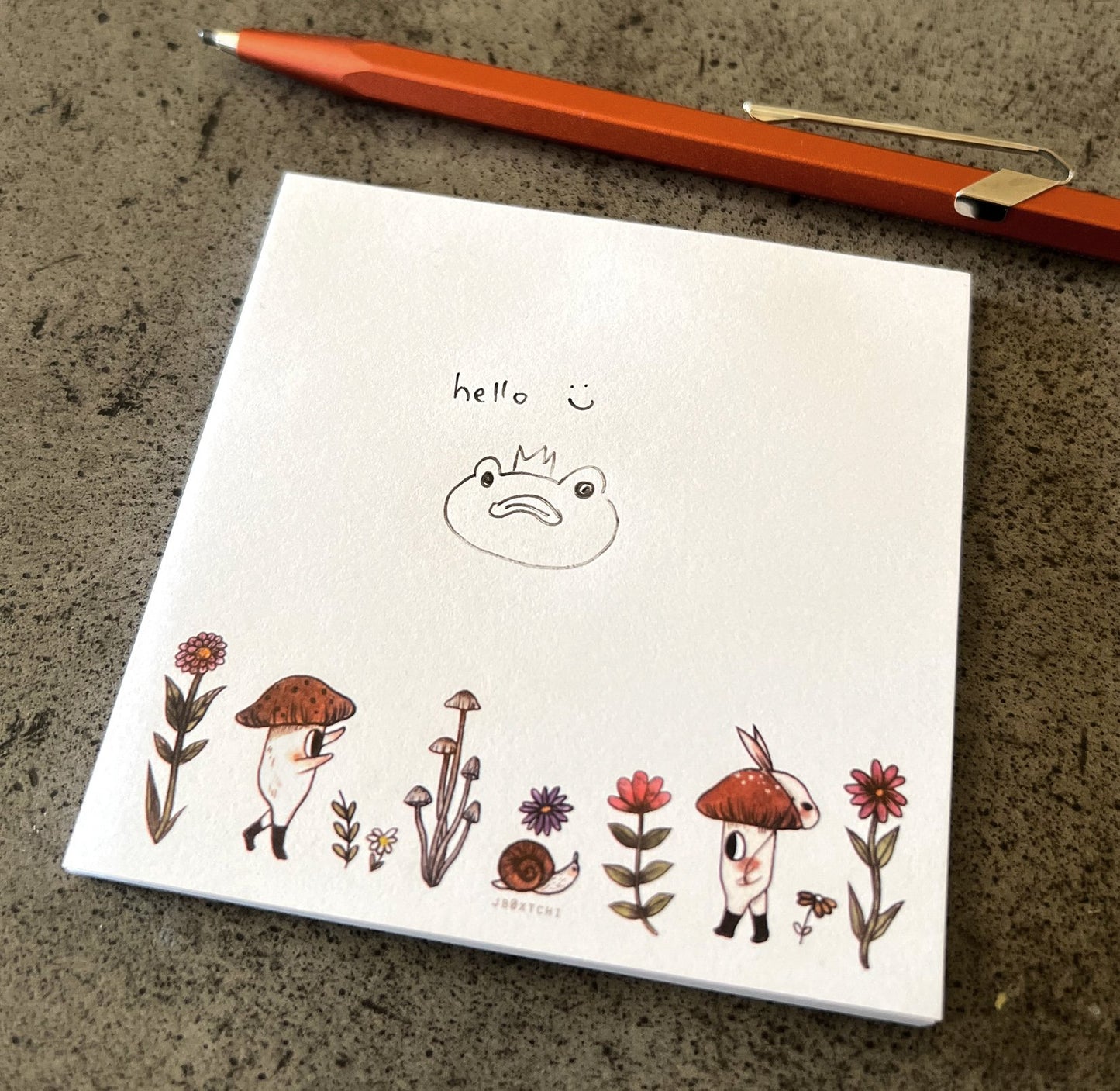 Mushroom Flower Memo Pad