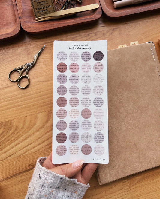 Poetry Dot Sticker