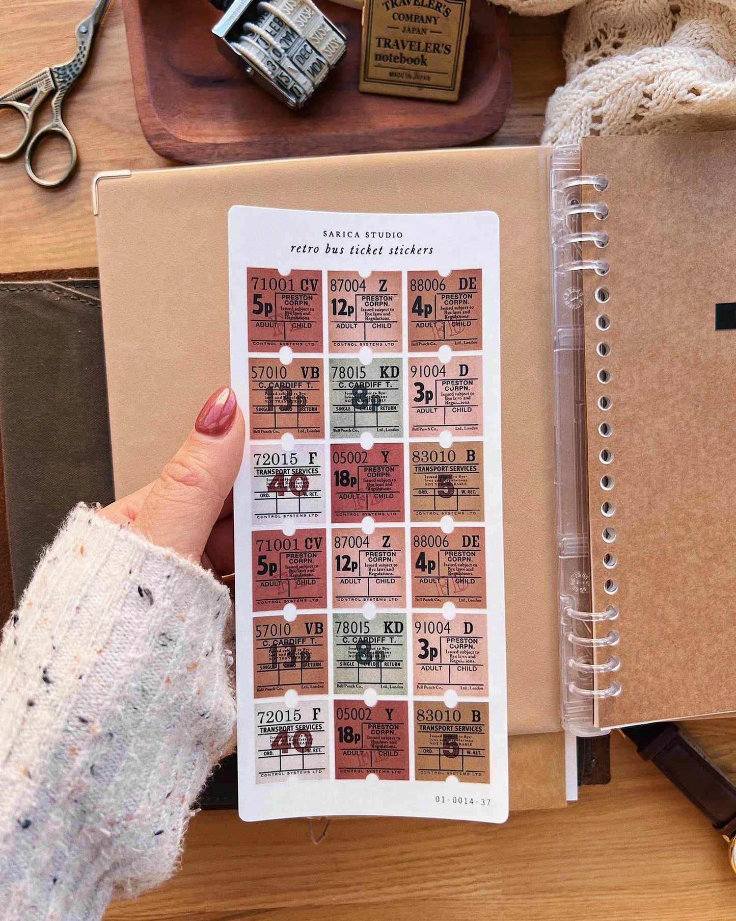 Retro Bus Ticket Sticker