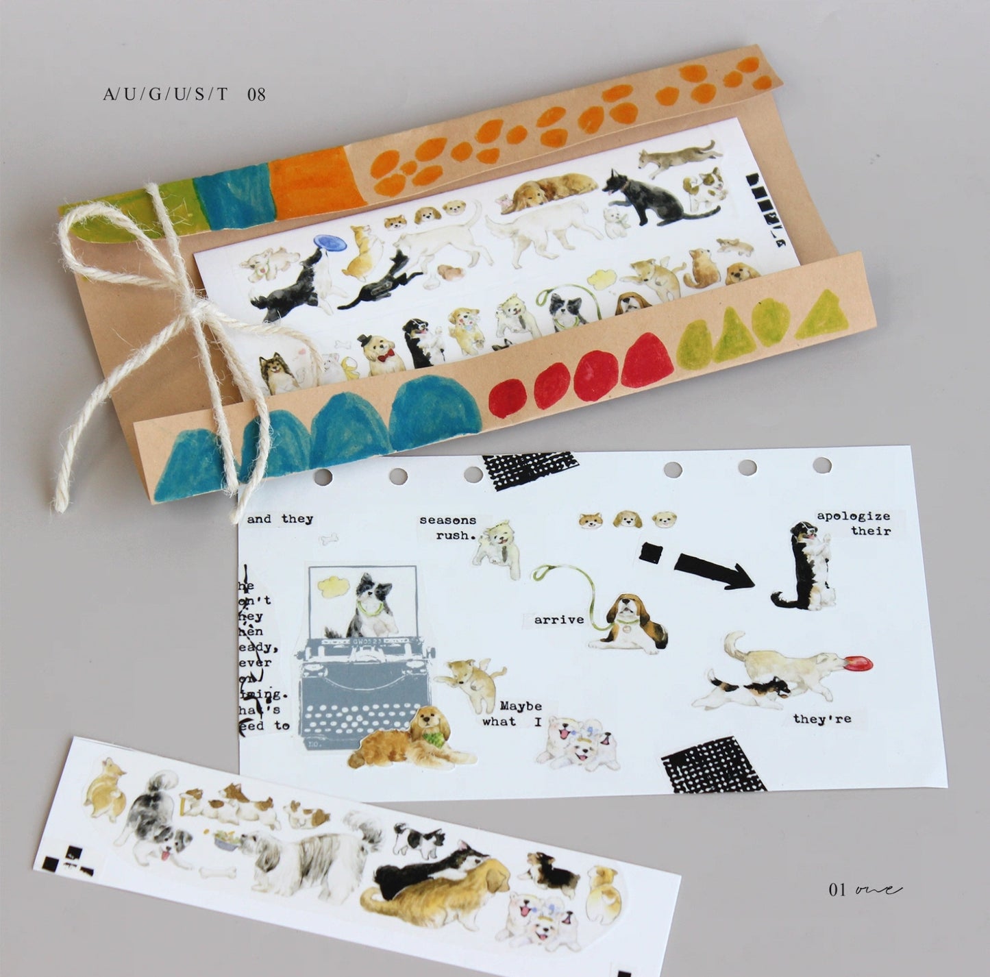 Playful Pups Kiss-Cut Washi Tape