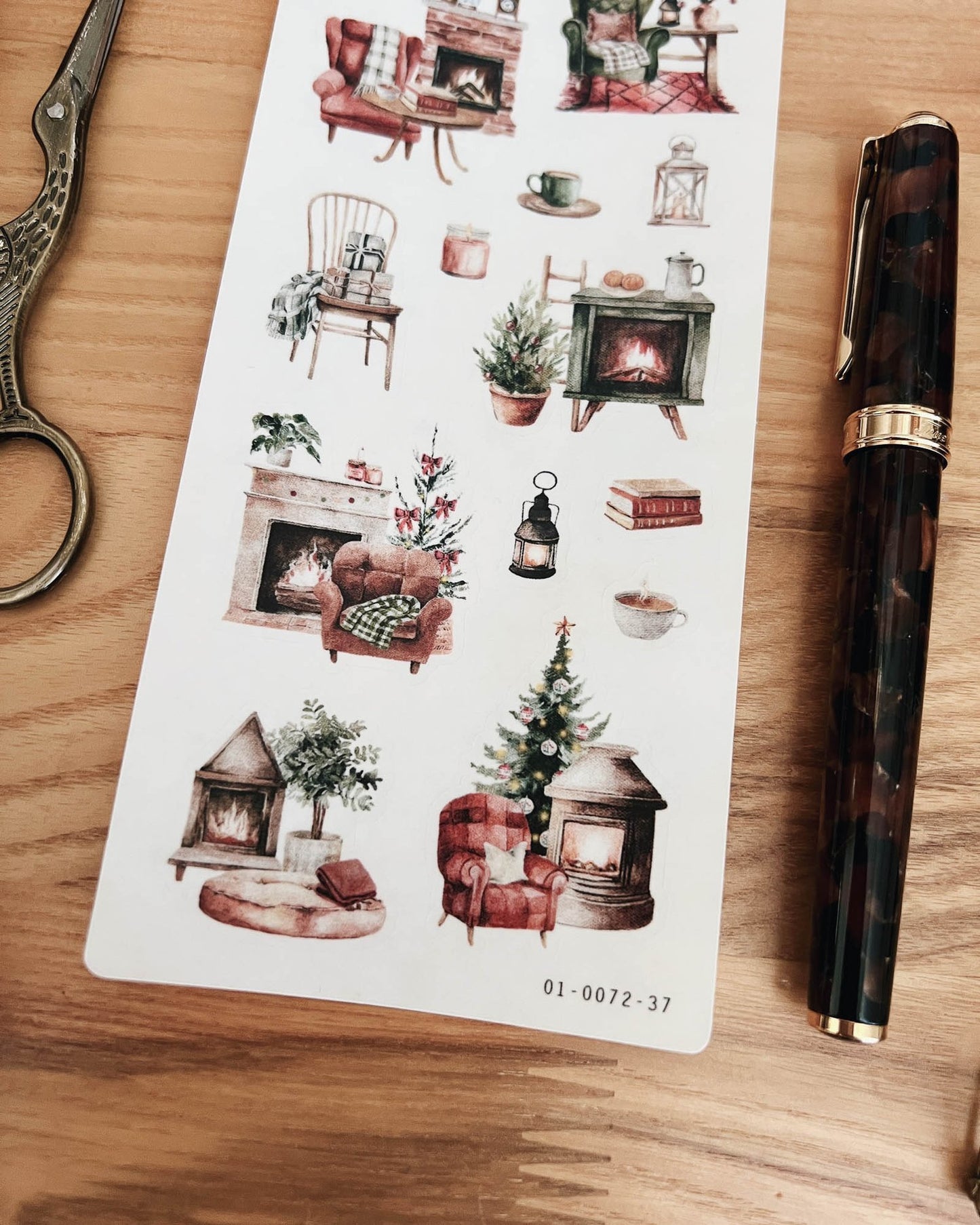 Cozy by the Fire Stickers