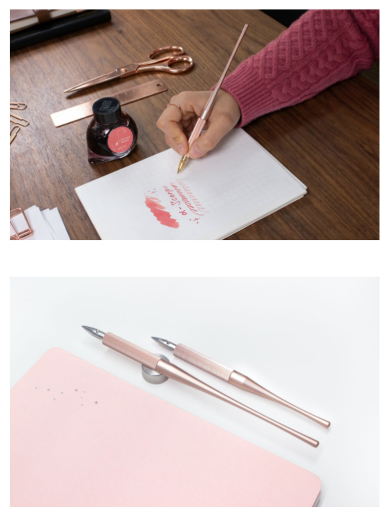 Shuttle Nib Holder - Aluminum Rose Gold