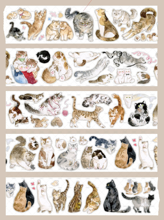 Playful Kittens Kiss-Cut Tape