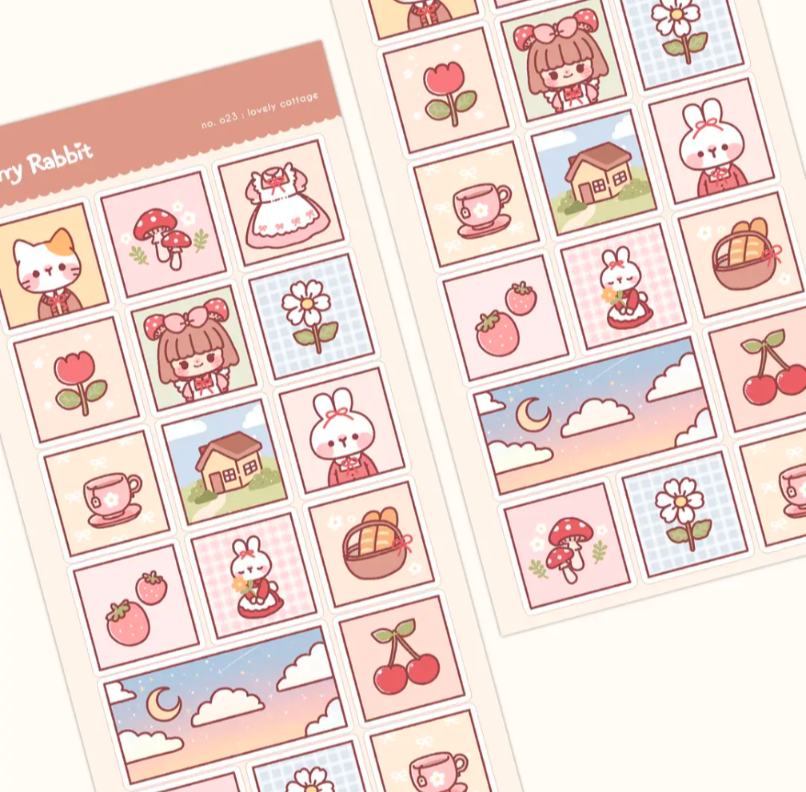 Lovely Cottage Sticker Sheet