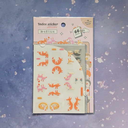 Curious Fox Index Stickers