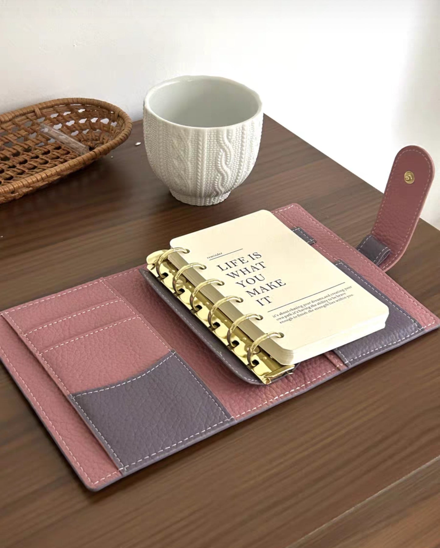 A7 / M6 Pocket Organiser - Pastel Purple & Pink