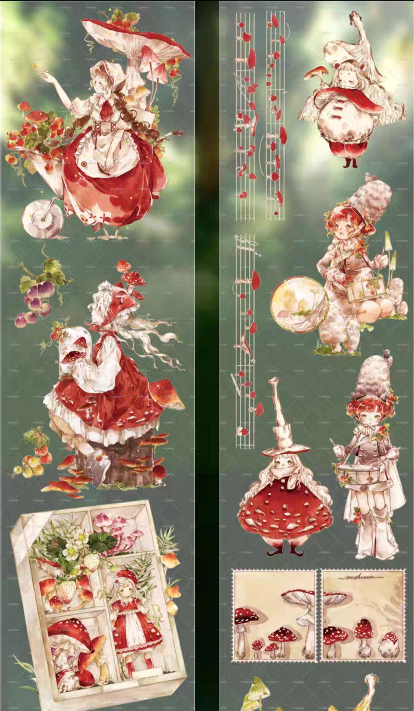 Mushroom Adventure PET Tape