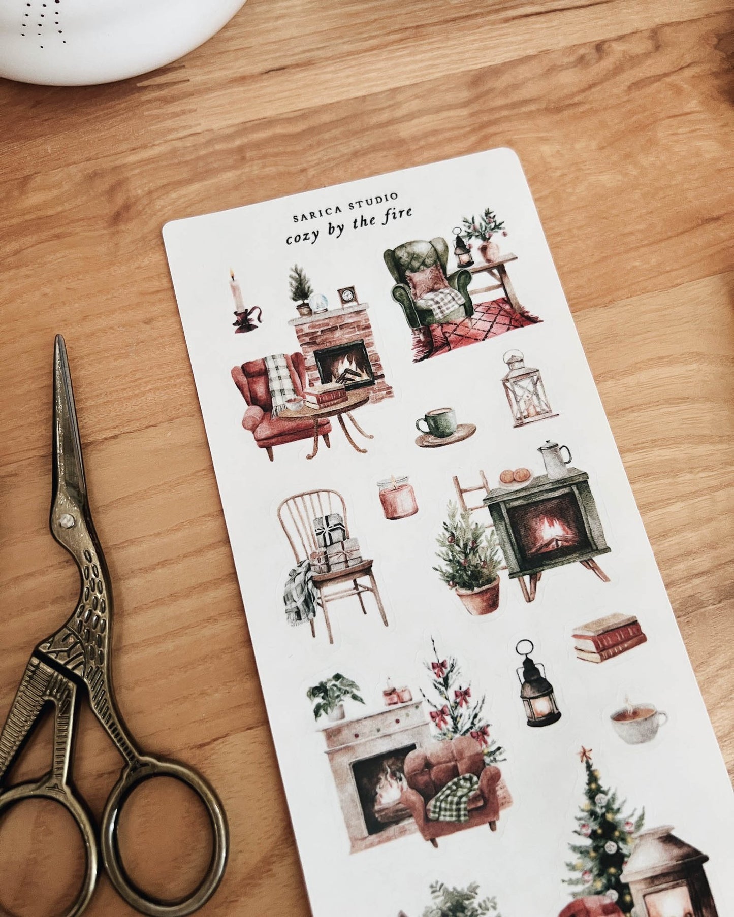 Cozy by the Fire Stickers