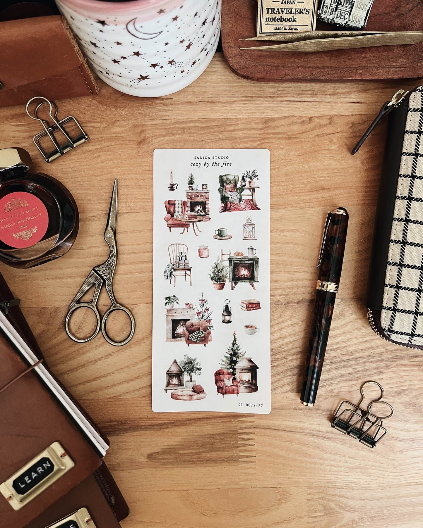 Cozy by the Fire Stickers