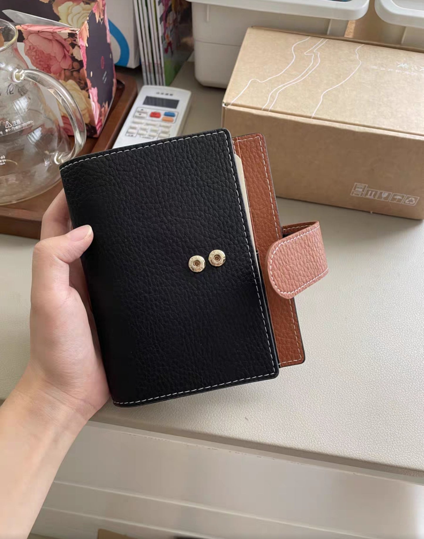 A7 / M6 Pocket Organiser - Black & Brown