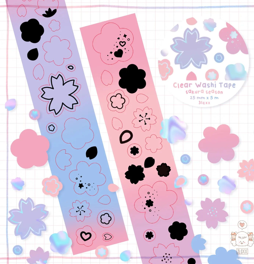 Sakura Season Kiss-Cut Clear Tape