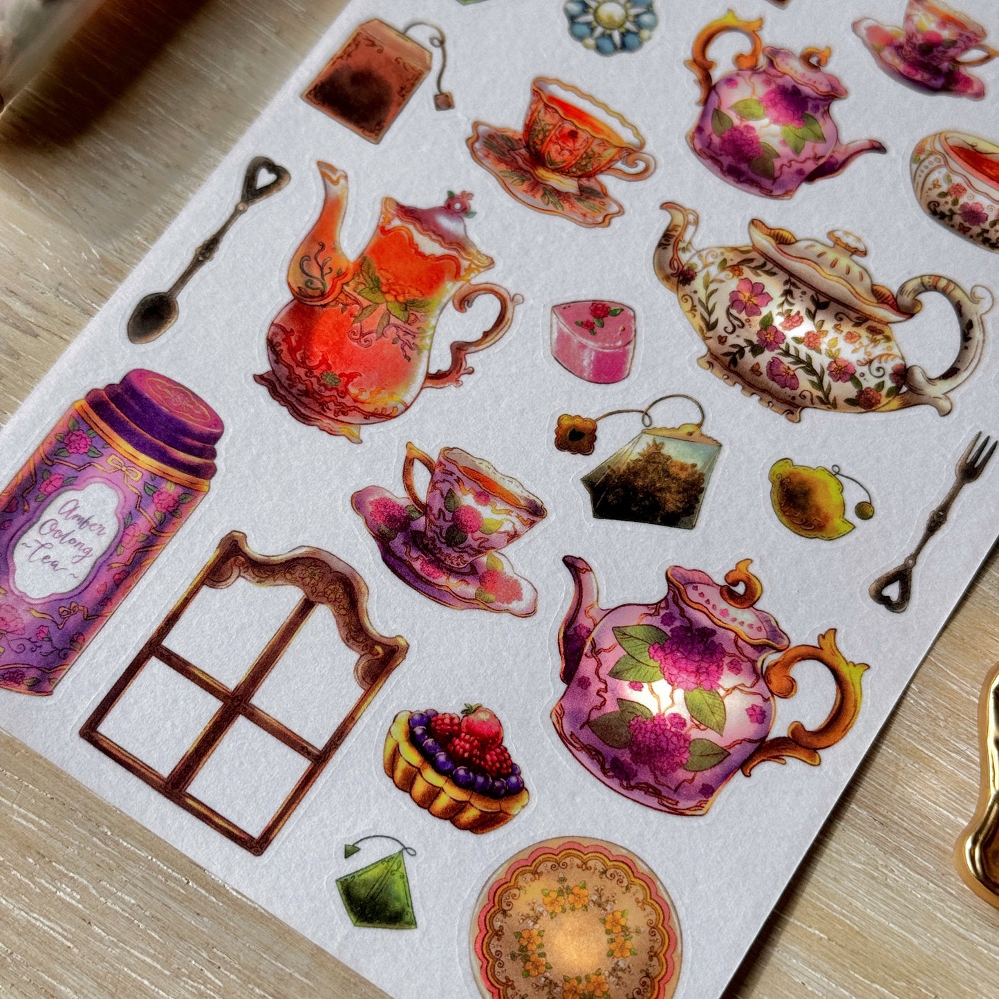 [Exclusive] Amber Oolong Tea Sticker Sheet