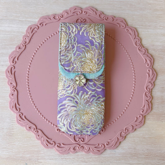 Handmade 3 Slot Chrysanthemum Tea Pen Case