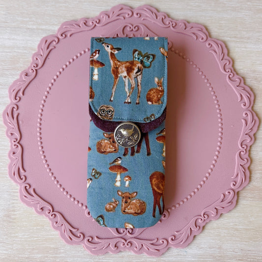 Handmade 3 Slot Enchanted Woods Pen Case
