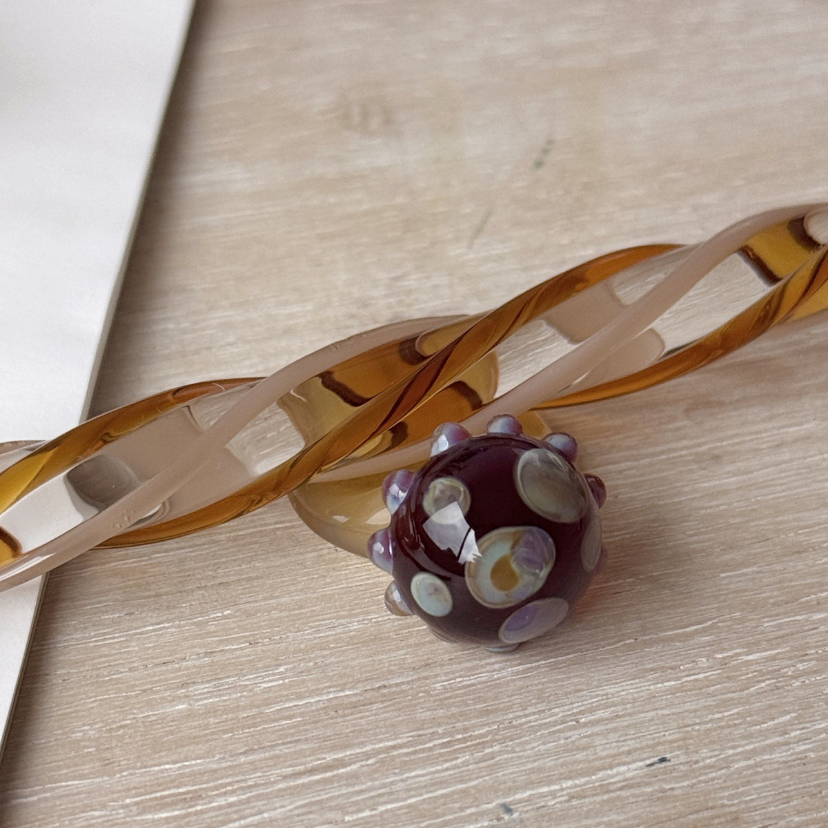 [Exclusive] Handmade Mushroom Glass Pen & Pen Rest