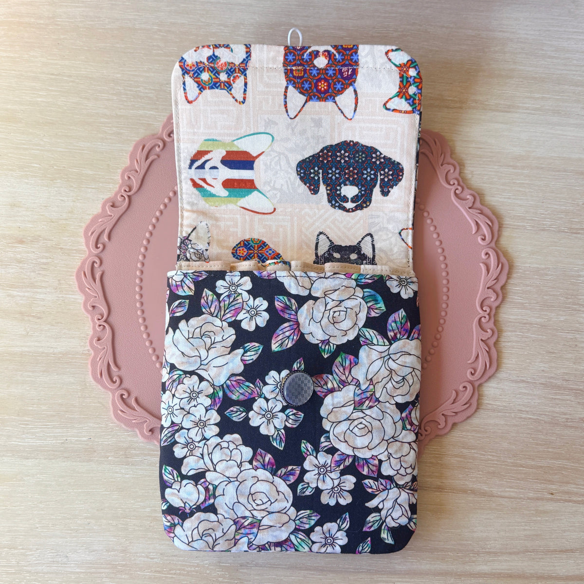 Handmade 6 Slot Raden Flower Pups Pen Case