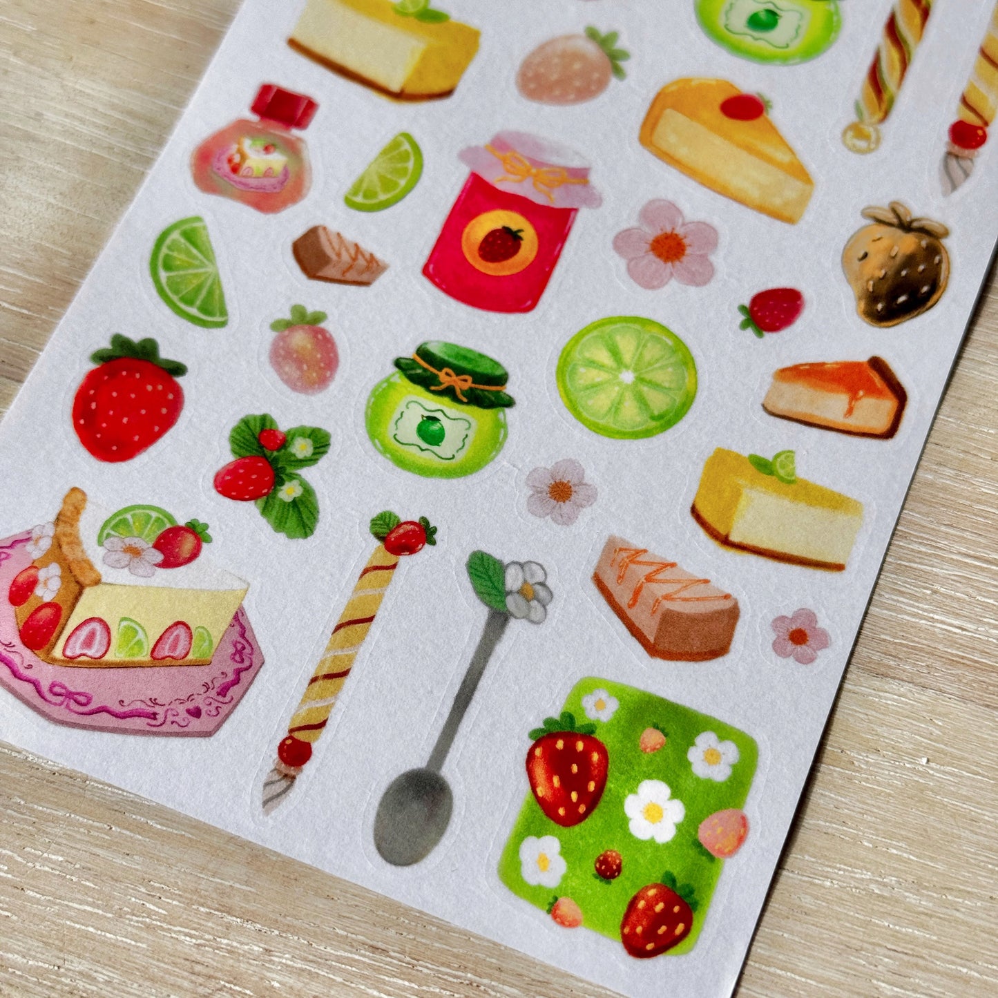 [Exclusive] Strawberry Lime Cheesecake Sticker Sheet
