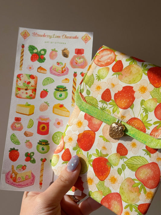 [Exclusive] Strawberry Lime Cheesecake Sticker Sheet