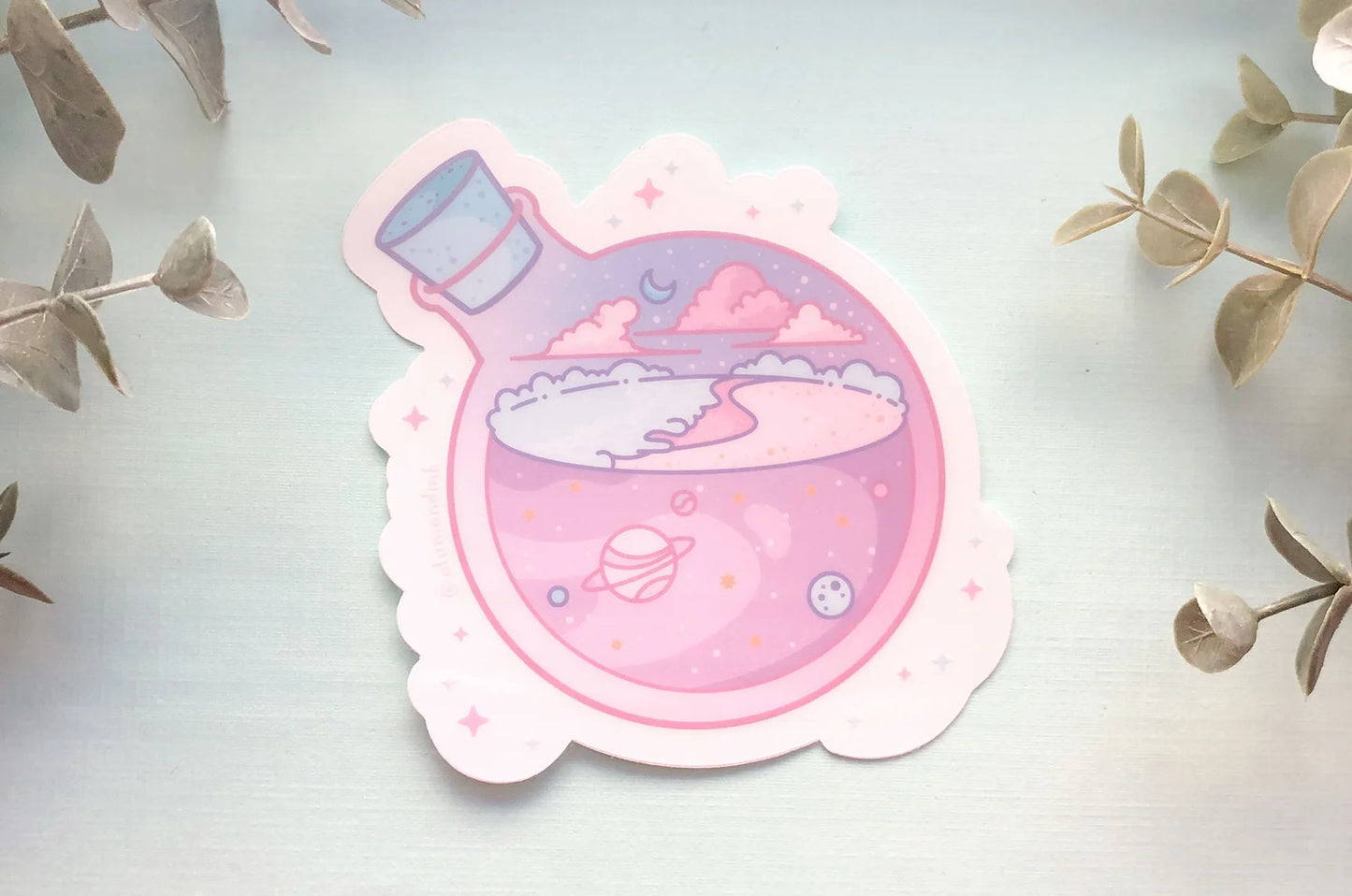 Space Sea Potion Clear Vinyl Sticker