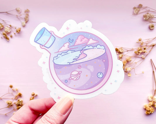 Space Sea Potion Clear Vinyl Sticker