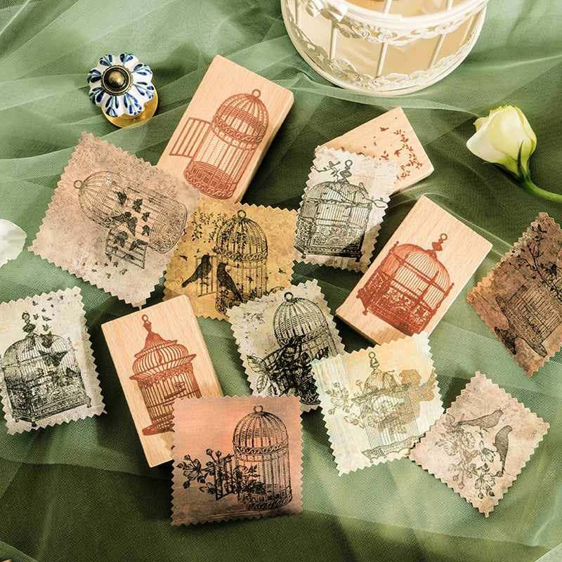 Songbird Secret Garden Wooden Stamp