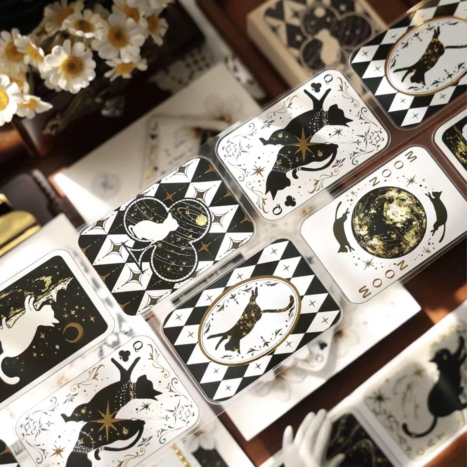 Star Tarot Notes Kiss-Cut Gold Foil-Stamped Tape