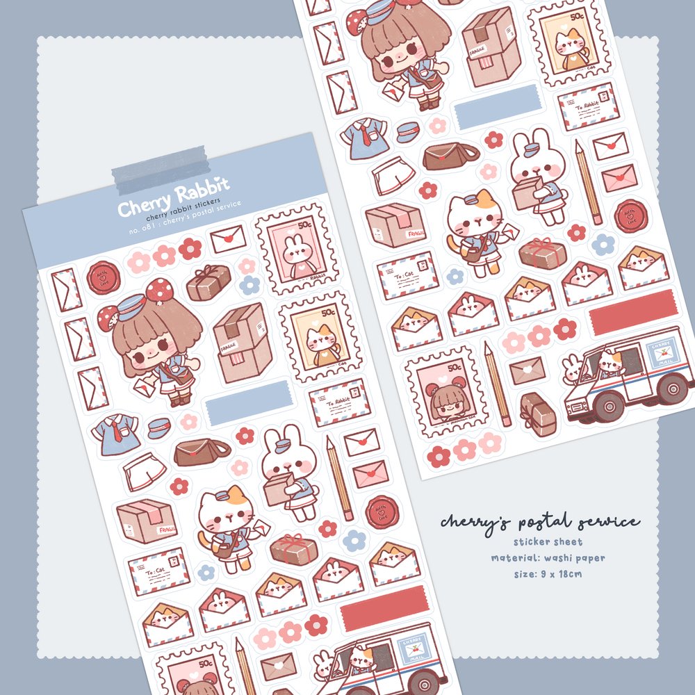 Cherry's Postal Service Sticker Sheet