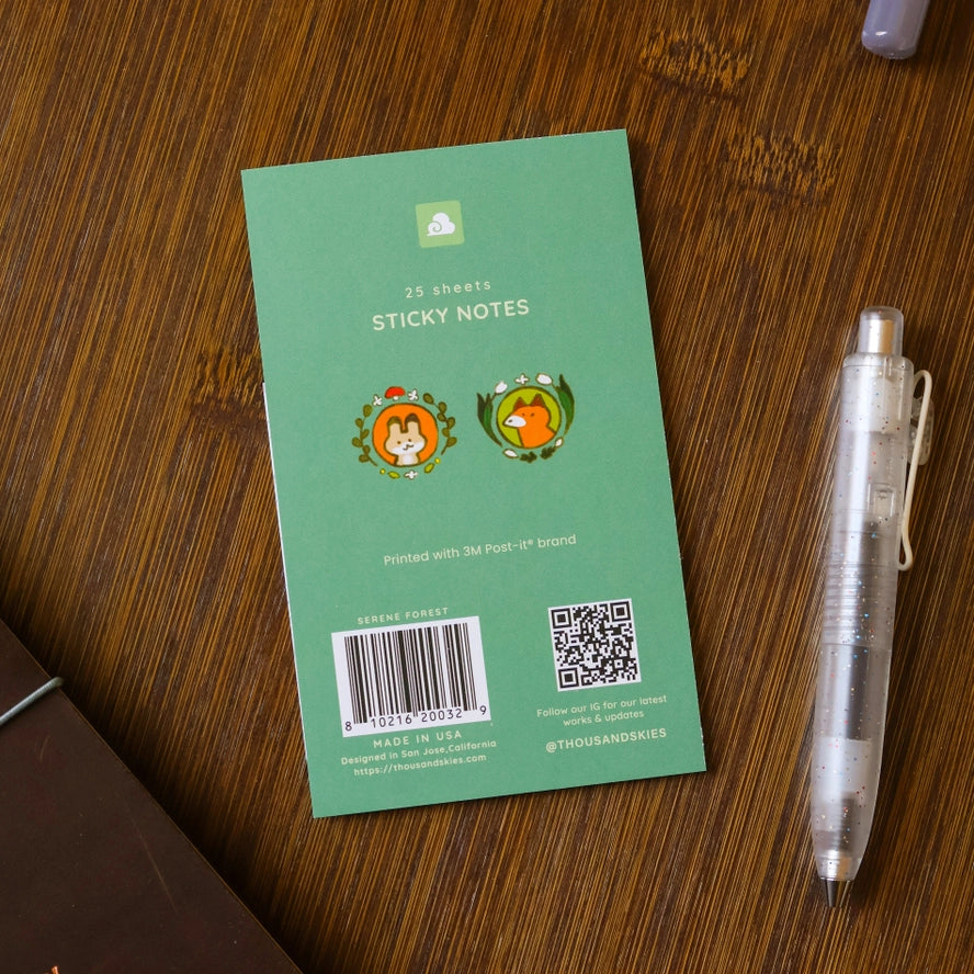 Serene Forest Sticky Notes