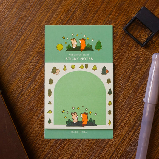 Serene Forest Sticky Notes
