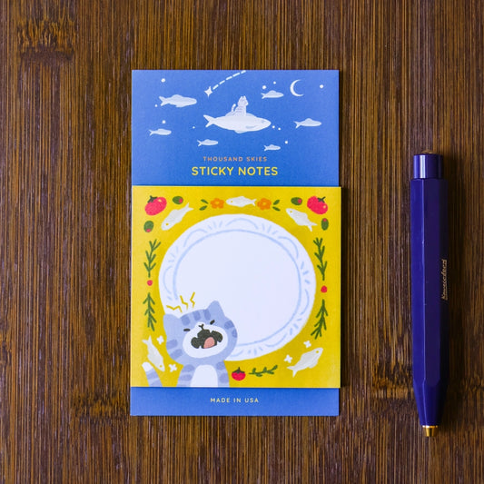 Sardine Plate Sticky Notes