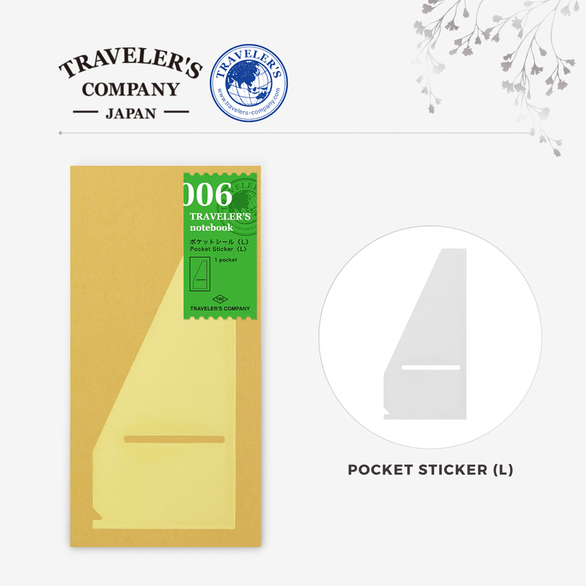 Traveler's Notebook Regular Accessory - 006 Pocket Sticker Set (L)