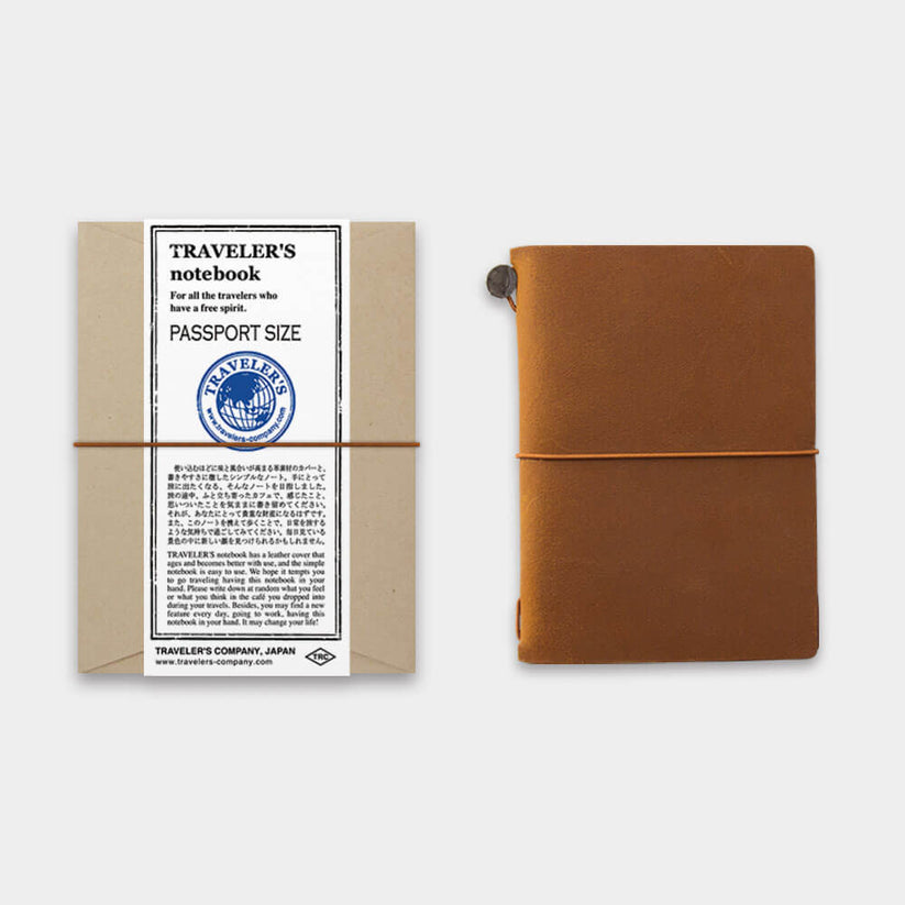 Traveler's Notebook Starter Kit Passport Size - Camel