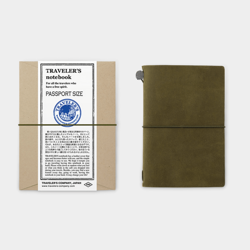 Traveler's Notebook Starter Kit Passport Size - Olive