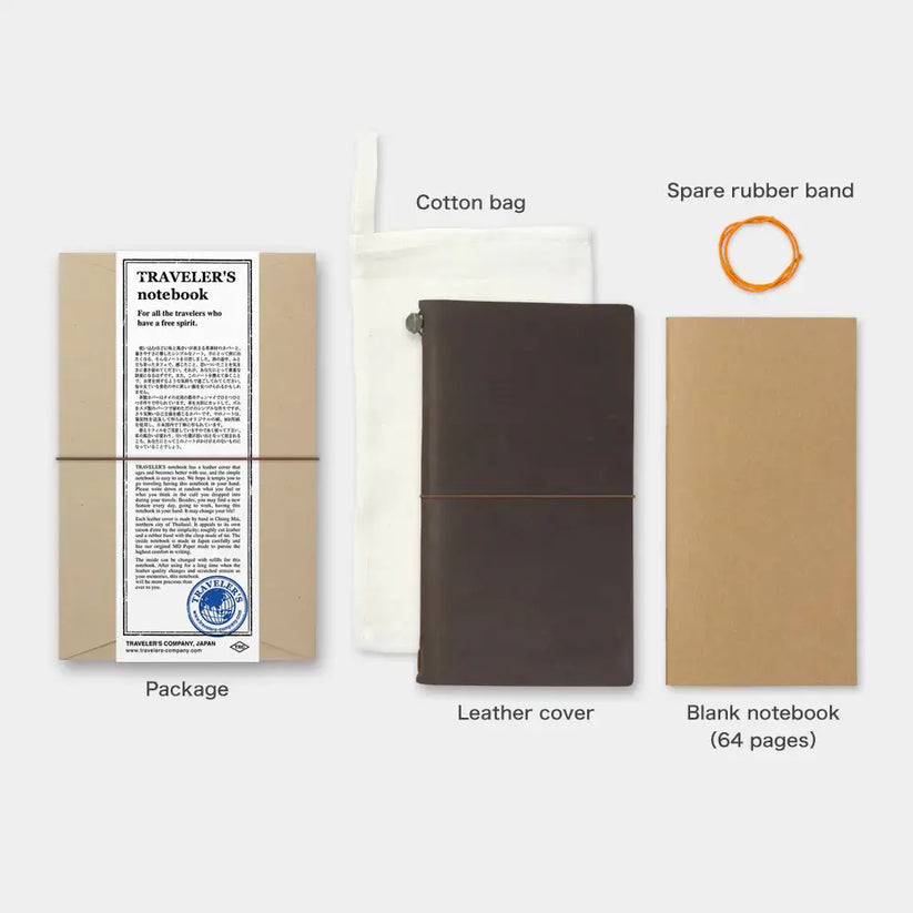 Traveler's Notebook Starter Kit Regular Size - Brown