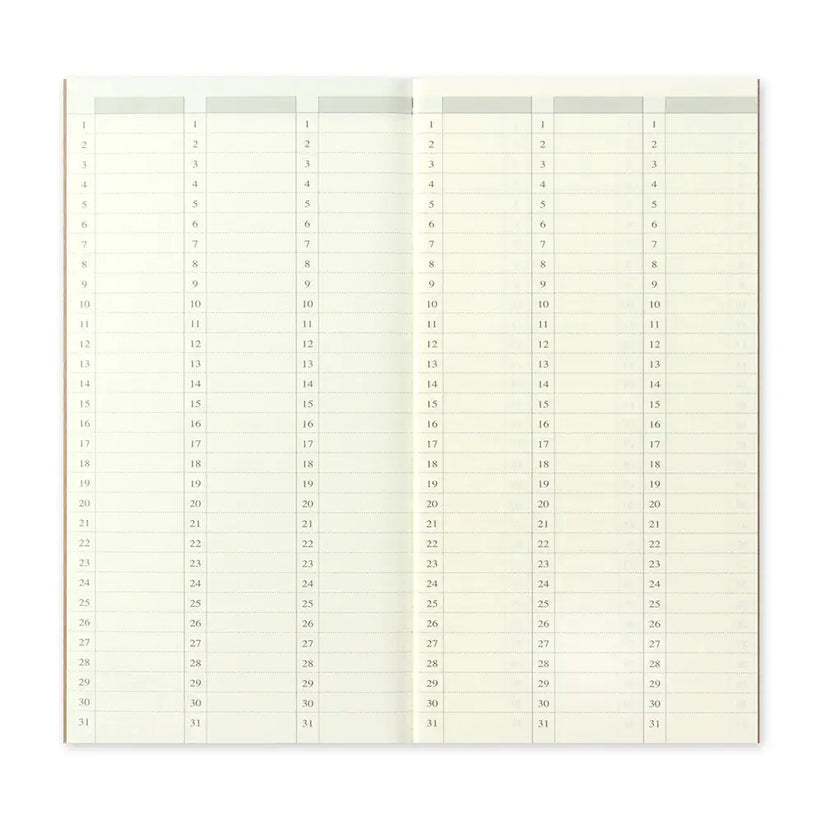 Traveler's Notebook Regular Insert - 019 Free Diary (Weekly + Memo)