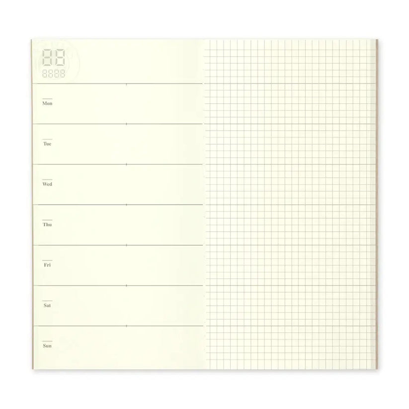 Traveler's Notebook Regular Insert - 019 Free Diary (Weekly + Memo)