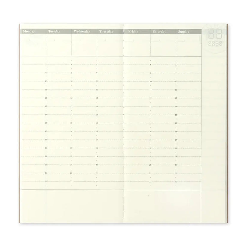 Traveler's notebook Regular Insert - 018 Free Weekly Vertical Planner