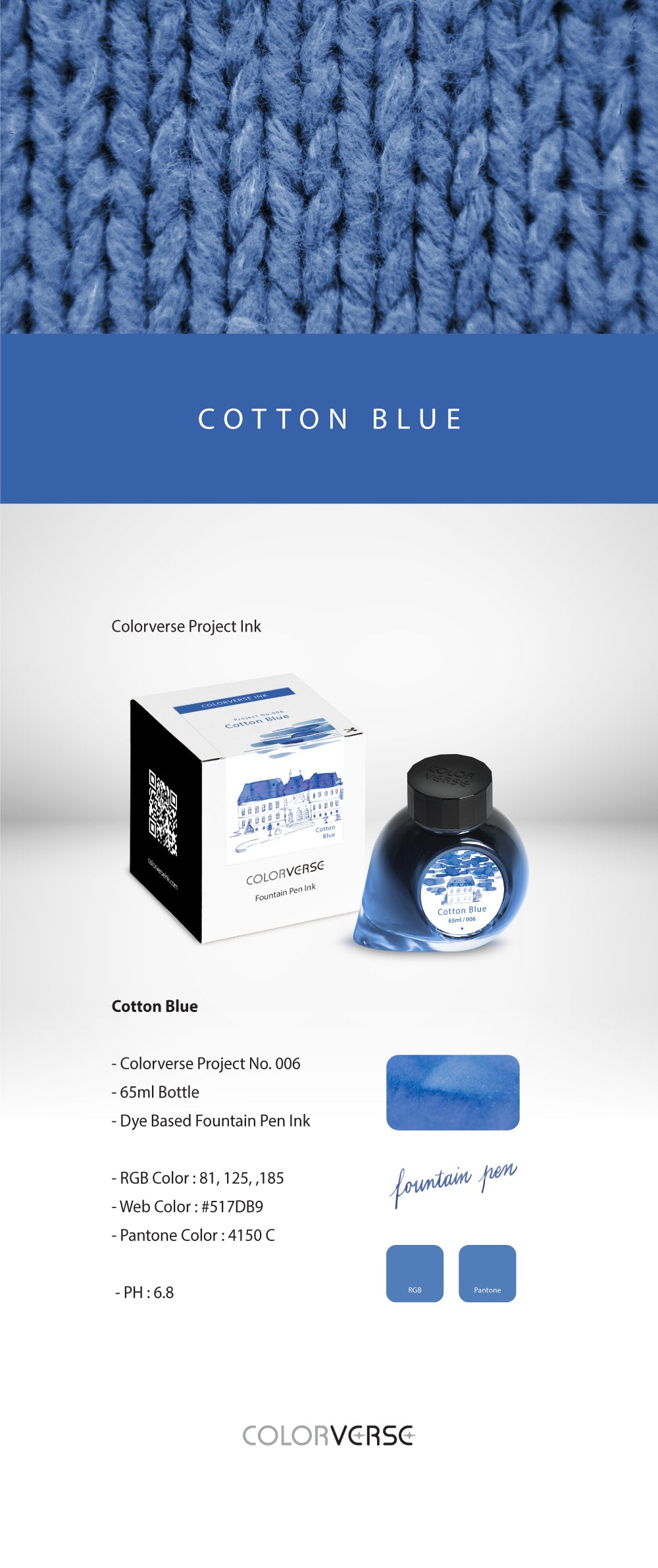 Project ink No.006 Cotton Blue