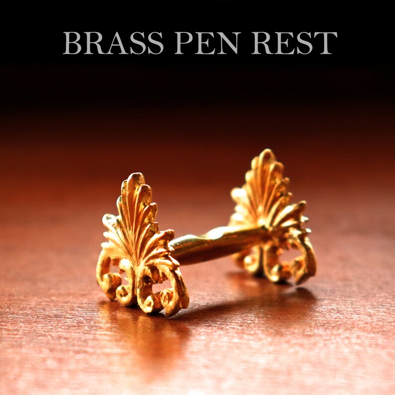 Elegant Brass Pen Rest