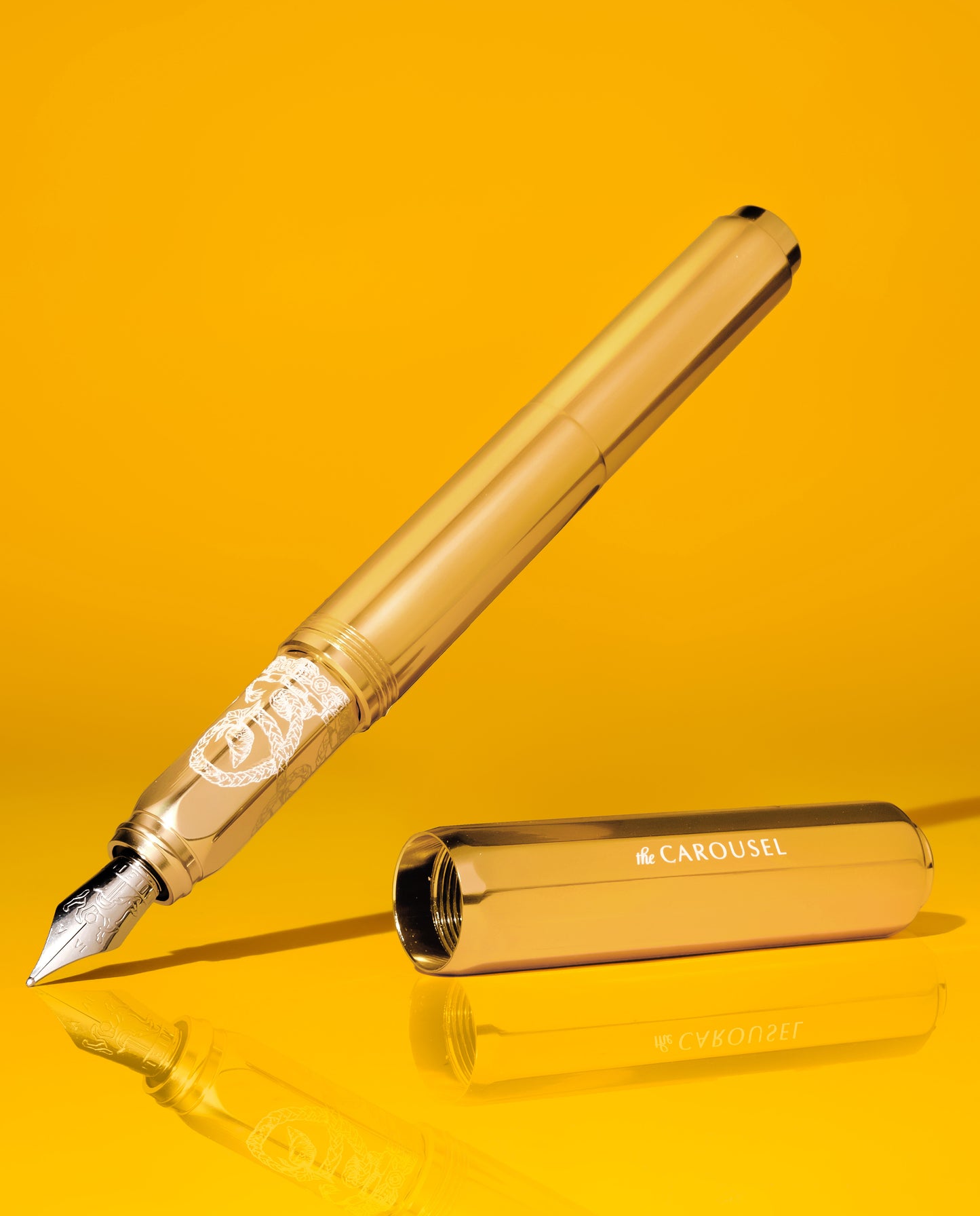 Limited Edition | Aluminum Carousel Fountain Pen - Plaited Gold Tress