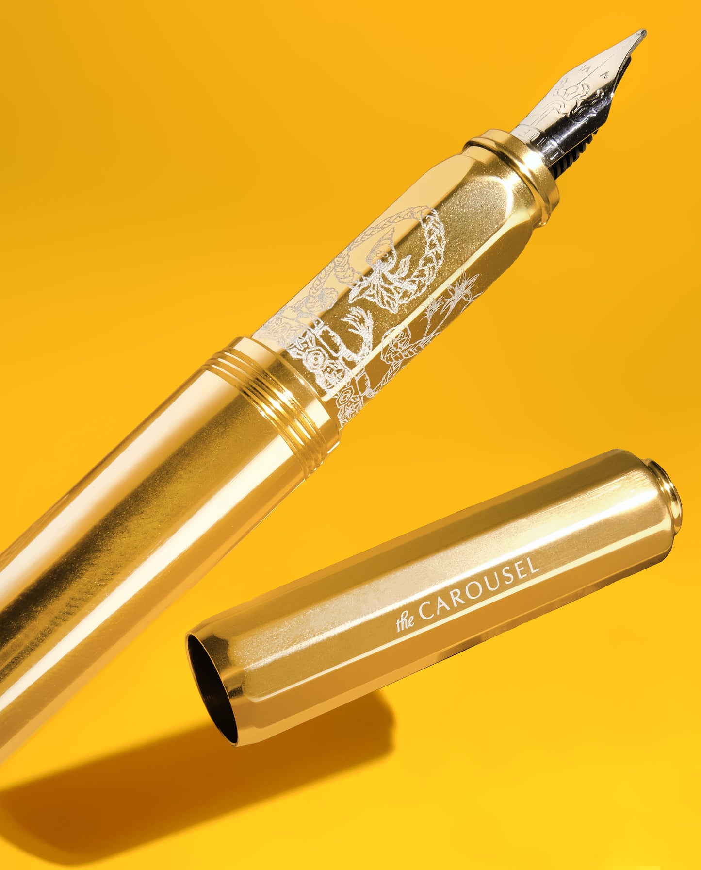 Limited Edition | Aluminum Carousel Fountain Pen - Plaited Gold Tress