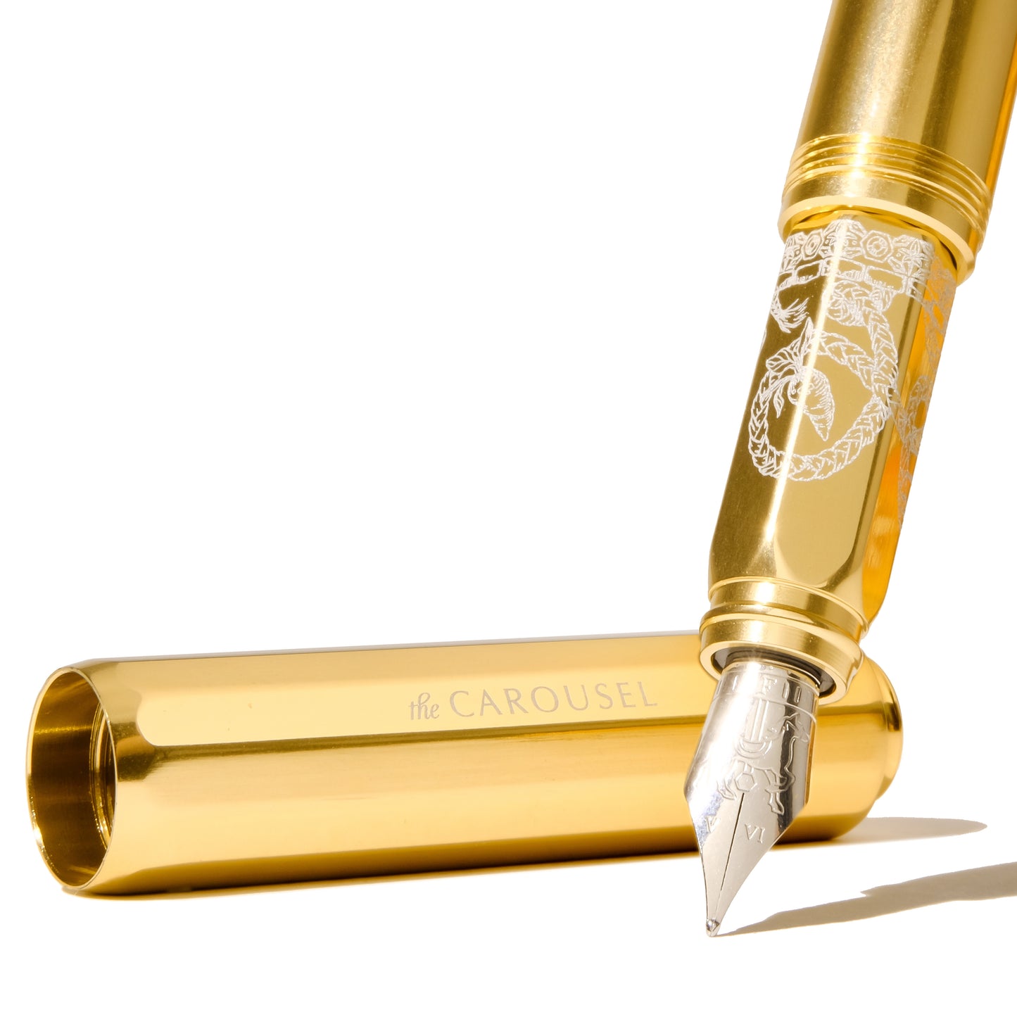 Limited Edition | Aluminum Carousel Fountain Pen - Plaited Gold Tress